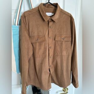 Topman Faux Suede Overshirt